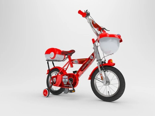 kids bicycle 3D Model .c4d .max .obj .3ds .fbx .stl .blend 