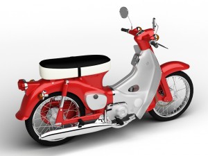 honda c50 cub 1967 3D-Modell