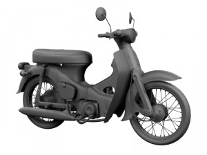 honda c50 cub 1967 3D-Modell