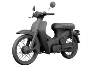 honda c50 cub 1967 3D-Modell
