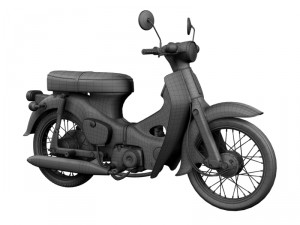 honda c50 cub 1967 3D-Modell