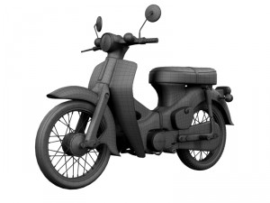 honda c50 cub 1967 3D-Modell