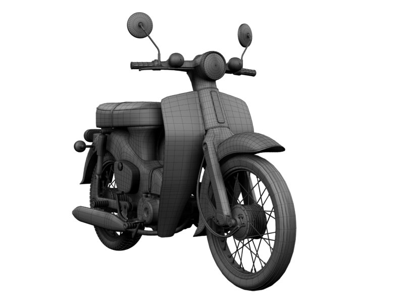 Honda C50 Cub 1967 3d Model In Motorcycle 3dexport