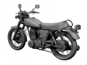 yamaha sr400 2015 3D Model