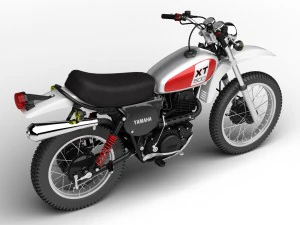 yamaha xt500 1975 3D Model