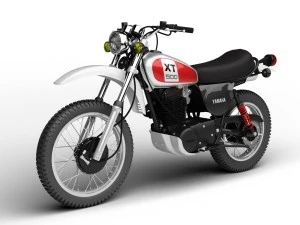 yamaha xt500 1975 3D Model