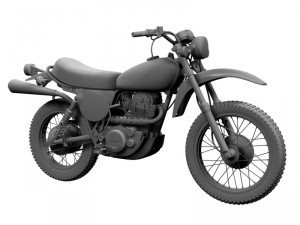 yamaha xt500 1975 3D 모델