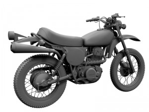 yamaha xt500 1975 3D 모델