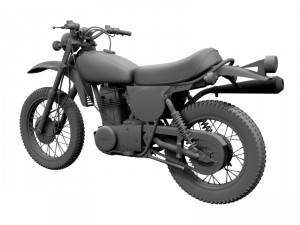 yamaha xt500 1975 3D 모델