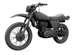 yamaha xt500 1975 3D 모델