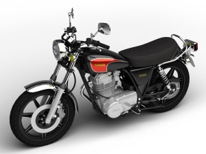 yamaha sr500 1978 3D 模型