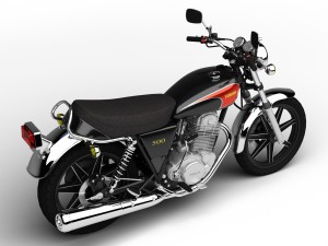 yamaha sr500 1978 3D 模型