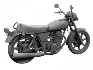 yamaha sr500 1978 3D 模型