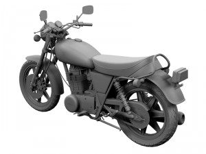 yamaha sr500 1978 3D 模型