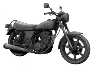 yamaha sr500 1978 3D 模型