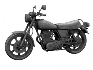 yamaha sr500 1978 3D 模型