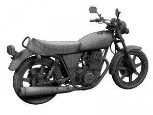 yamaha sr500 1978 3D 模型
