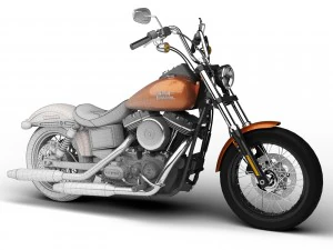 harley-davidson fxdb dyna street bob 2015 3D Model