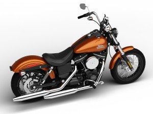 harley-davidson fxdb dyna street bob 2015 3D Model