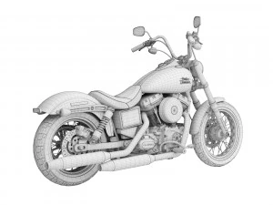 harley-davidson fxdb dyna street bob 2015 3D Model