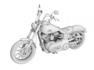 harley-davidson fxdb dyna street bob 2015 3D Model