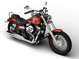 harley-davidson fxdwg dyna wide glide 2015 3D Model
