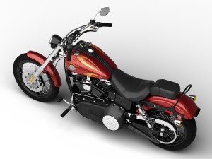 harley-davidson fxdwg dyna wide glide 2015 Modèle 3D