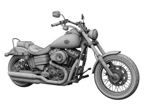 harley-davidson fxdwg dyna wide glide 2015 Modèle 3D