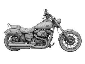 harley-davidson fxdwg dyna wide glide 2015 Modèle 3D