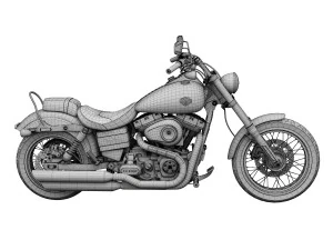 harley-davidson fxdwg dyna wide glide 2015 3D Model