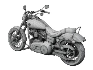 harley-davidson fxdwg dyna wide glide 2015 Modèle 3D