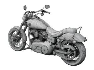harley-davidson fxdwg dyna wide glide 2015 3D Model