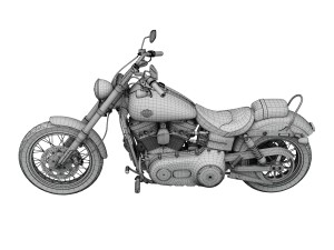 harley-davidson fxdwg dyna wide glide 2015 Modèle 3D