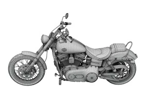 harley-davidson fxdwg dyna wide glide 2015 3D Model