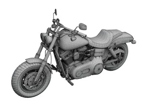 harley-davidson fxdf dyna fat bob 2015 3D Model