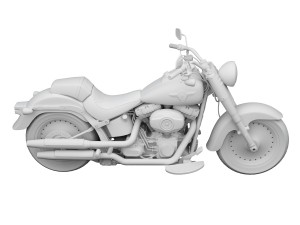 harley-davidson flstfb softail fat boy lo 2015 Model 3D