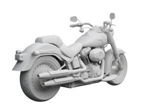 harley-davidson flstfb softail fat boy lo 2015 Model 3D