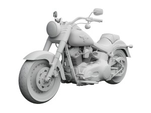 harley-davidson flstfb softail fat boy lo 2015 Model 3D
