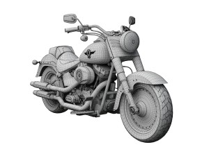 harley-davidson flstfb softail fat boy lo 2015 Model 3D