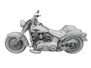harley-davidson flstfb softail fat boy lo 2015 Model 3D