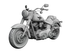 harley-davidson flstfb softail fat boy lo 2015 Model 3D