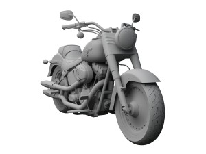 harley-davidson flstf softail fat boy 2015 3D 模型