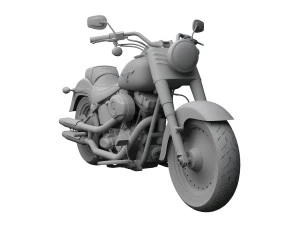 harley-davidson flstf softail fat boy 2015 3D Model