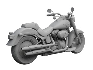 harley-davidson flstf softail fat boy 2015 3D 模型
