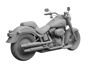 harley-davidson flstf softail fat boy 2015 3D Model