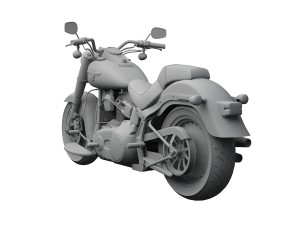 harley-davidson flstf softail fat boy 2015 3D 模型