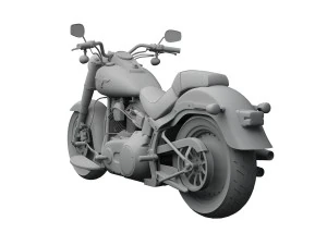 harley-davidson flstf softail fat boy 2015 3D Model