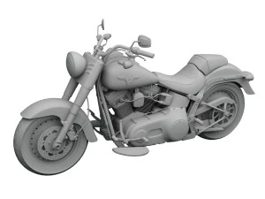 ハーレーダビッドソン FLSTF ソフテイル ファットボーイ 2015 3Dモデル