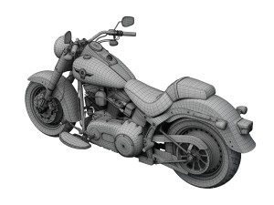 harley-davidson flstf softail fat boy 2015 3D 模型