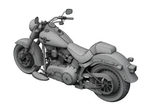 harley-davidson flstf softail fat boy 2015 3D Model